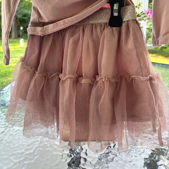 H&M- Pink Long Sleeve Dress with Tulle Skirt - Picture 4 of 4